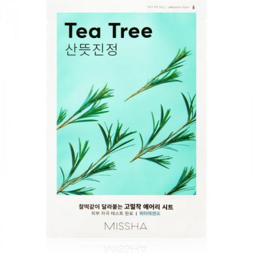 Missha Airy Fit Tea Tree Refreshing and Purifying Sheet Mask for Sensitive Skin 19 g