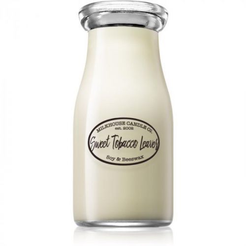 Milkhouse Candle Co. Creamery Sweet Tobacco Leaves scented candle Milkbottle 227 g