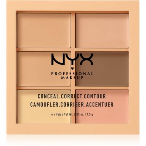 NYX Professional Makeup Conceal. Correct. Contour Concealing and Contouring Palette Shade 01 Light 6 x 1,5 g