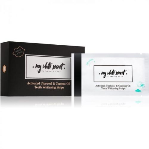My White Secret Charcoal and Coconut Oil Whitening Strips for Teeth 14 pc