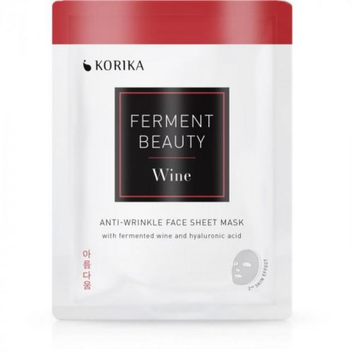 KORIKA FermentBeauty anti-wrinkle face sheet mask with fermented wine and hyaluronic acid 20 g