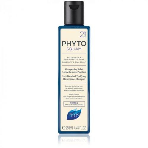 Phyto Phytosquam Deep Cleansing Shampoo for Oily Scalp Against Dandruff 250 ml