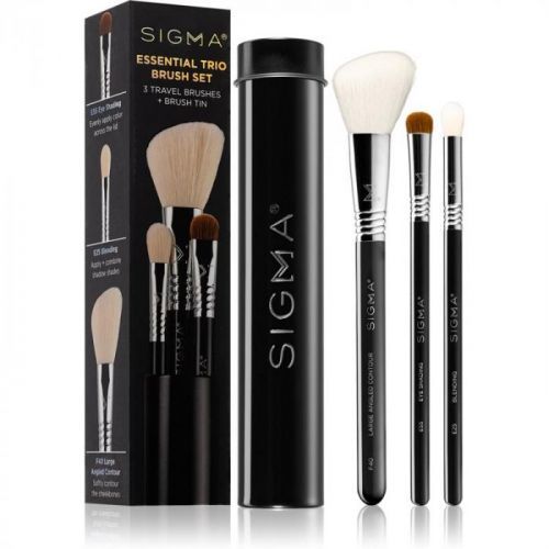 Sigma Beauty Essential Trio Brush Set Make-up Brush Set with Pouch II.