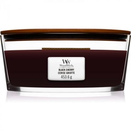 Woodwick Black Cherry scented candle wooden wick (hearthwick) 453,6 g