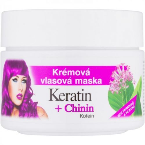Bione Cosmetics Keratin + Chinin Cream Mask for Hair 260 ml
