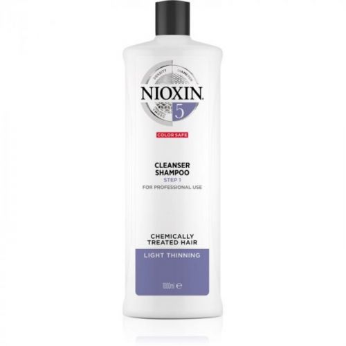 Nioxin System 5 Color Safe Cleanser Shampoo Anti-Hair Loss Shampoo for Coloured Hair 1000 ml