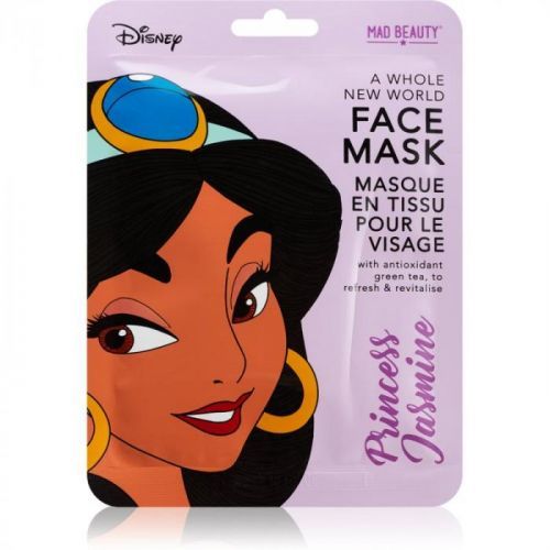 Mad Beauty Disney Princess Jasmine Revitalising Cloth Mask With Green Tea extract 25 ml