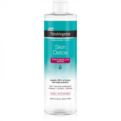 Neutrogena Skin Detox Micellar Cleansing Water for Waterproof Make-up 400 ml