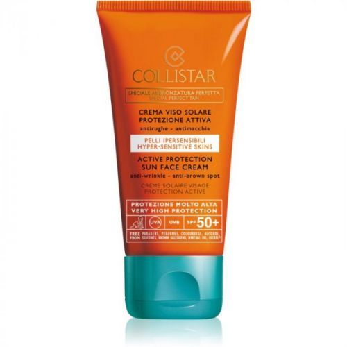 Collistar Special Perfect Tan Active Protection Sun Face Cream Anti - Wrinkle Sun Cream SPF 50+ 50 ml