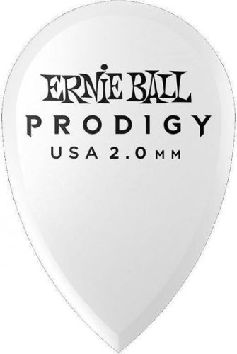 Ernie Ball Prodigy Pick 2.0 mm White Teardrop 6-Pack