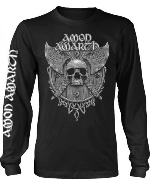 Amon Amarth Grey Skull Long Sleeve Shirt Black XXL