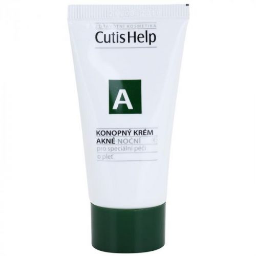 CutisHelp Health Care A - Acne Night Cream with Hemp for Problematic Skin, Acne 30 ml
