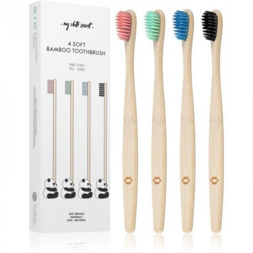 My White Secret  Bamboo Toothbrush Bamboo Toothbrush soft 4 pc