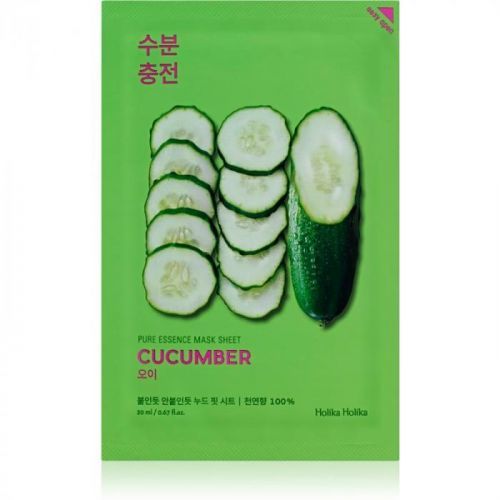 Holika Holika Pure Essence Cucumber Soothing Sheet Mask for Sensitive, Redness-Prone Skin 20 ml