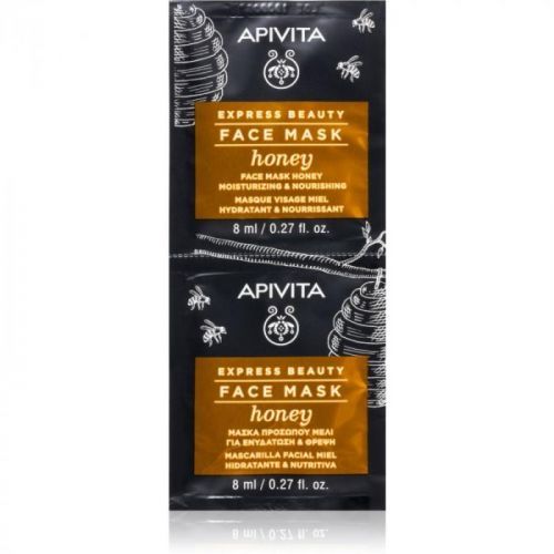 Apivita Express Beauty Honey Moisturizing And Nourishing Mask for Face 2 x 8 ml