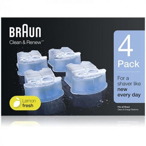 Braun Series Clean & Renew Cleansing Dock Cartridges Aroma Lemon Fresh 4 pc