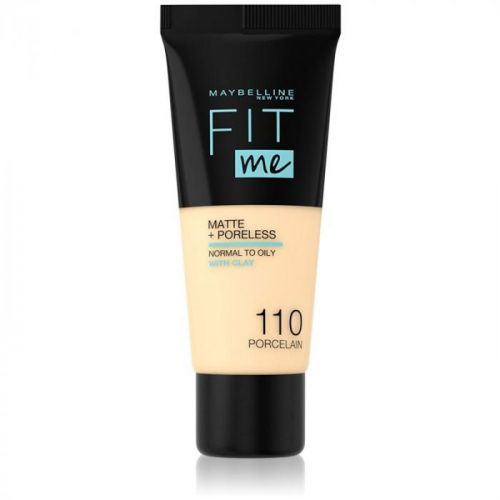 Maybelline Fit Me! Matte+Poreless Mattifying Makeup for Normal to Oily Skin Shade 110 Porcelain 30 ml