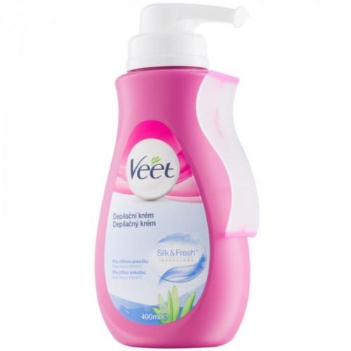 Veet Silk & Fresh Hair Removal Cream for Sensitive Skin Aloe Vera and Vitamin E 400 ml