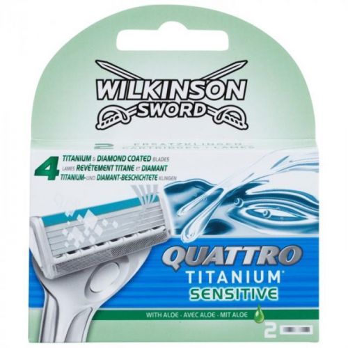 Wilkinson Sword Quattro Titanium Sensitive Replacement Blades 2 pc