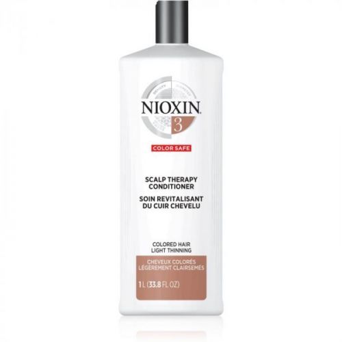 Nioxin System 3 Color Safe Scalp Therapy Revitalising Conditioner Moisturising and Nourishing Conditioner For Easy Combing 1000 ml