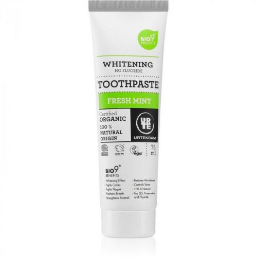 Urtekram Fresh Mint Whitening Toothpaste without Fluoride 75 ml