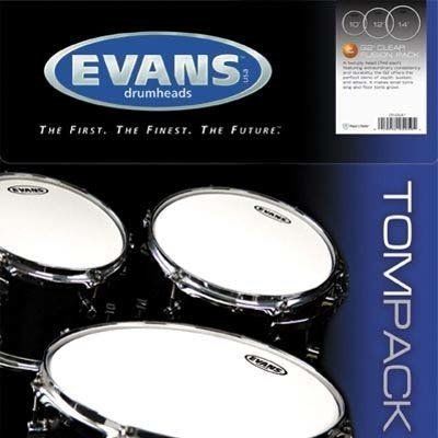 Evans EC2 Coated Tom Pack-Rock (10'', 12'', 16'')