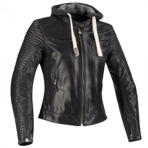 Segura Dorian Lady Black Leather Motorcycle Jacket T0