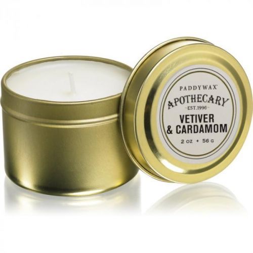 Paddywax Apothecary Vetiver & Cardamom scented candle in tin 56 g