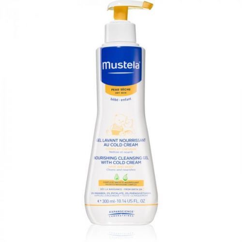 Mustela Bébé Dry Skin Nourishing Cleansing Gel with Skin Barrier Cream  for Children from Birth 300 ml