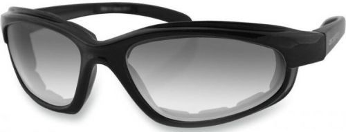 Bobster Fat Boy Adventure Sunglasses Black Photochromic Lenses Clear