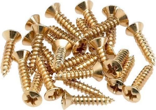 Fender Pickguard/Control Plate Mounting Screws Gold 24 Pack