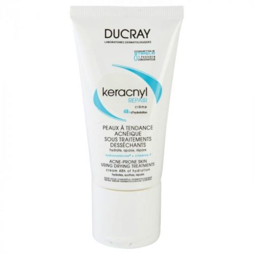 Ducray Keracnyl Regenerating and Moisturizing Cream For Skin Left Dry And Irritated By Medicinal Acne Treatment 50 ml