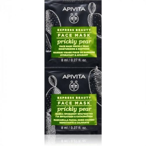 Apivita Express Beauty Prickly Pear Soothing Face Mask with Moisturizing Effect 2 x 8 ml