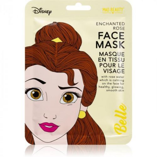 Mad Beauty Disney Princess Belle Calming Face Sheet Mask With Extracts Of Wild Roses 25 ml