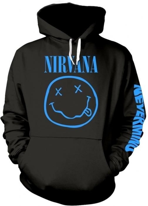 Nirvana Nevermind Smile Hooded Sweatshirt L