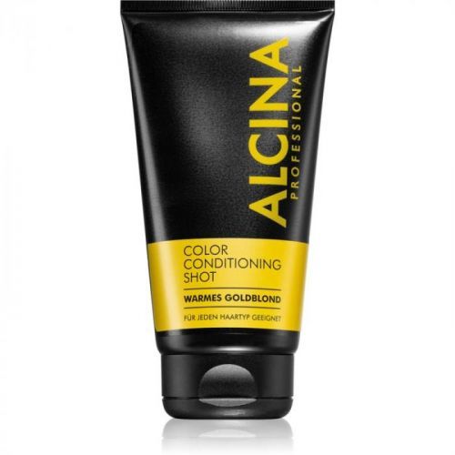 Alcina Color Conditioning Shot Silver Tinted Balm for Hair Color Enhancement Shade Warm Gold Blond 150 ml