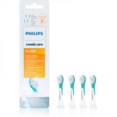 Philips Sonicare For Kids 3+ Compact HX6034/33 Replacement Heads For Toothbrush HX6034/33 4 pc