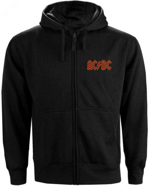 AC/DC Unisex Zipped Hoodie Logo (Back Print) XXL