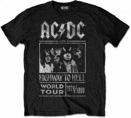AC/DC Unisex Tee Highway to Hell World Tour 1979/1980 Black XL
