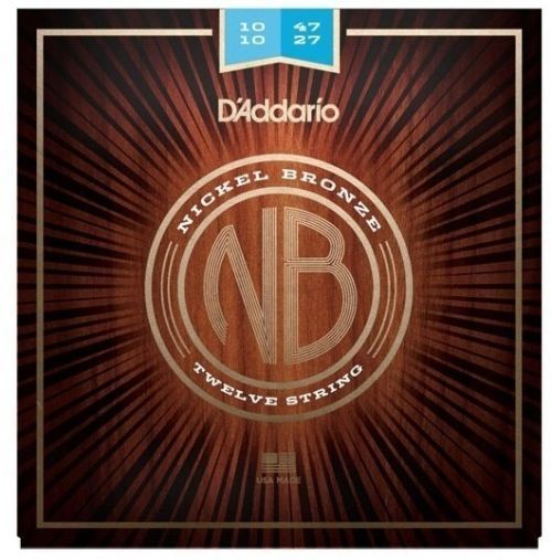 D'Addario NB1047-12 Nickel Bronze Acoustic, Light 12-String, 10-47