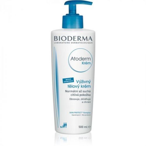 Bioderma Atoderm Cream Nourishing Body Cream for Normal to Dry Sensitive Skin with Fragrance 500 ml