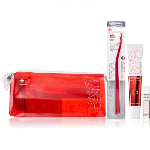 Swissdent Emergency Kit RED Dental Care Set (for Gentle Teeth Whitening and Enamel Protection)
