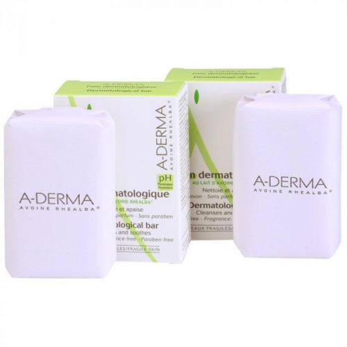 A-Derma Original Care Dermatological Cleansing Bar For Sensitive And Irritated Skin DUOPACK 2 x100 g