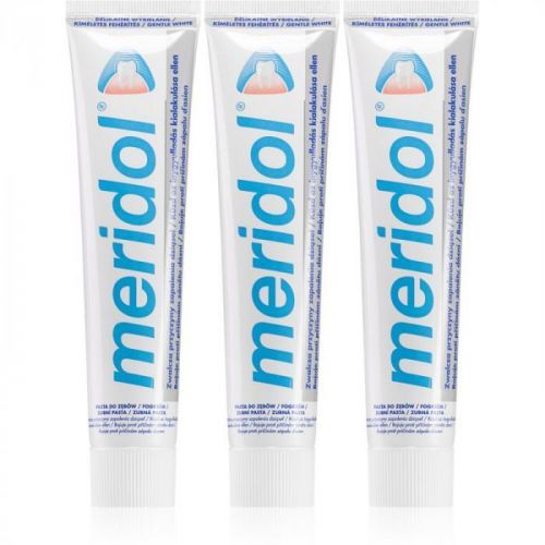 Meridol Gentle White Toothpaste Against Gum Bleeding and Periodontal Disease 3 x 75 ml