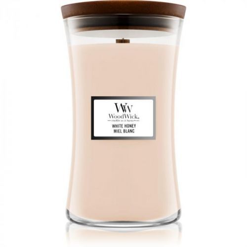 Woodwick White Honey scented candle Wooden Wick 609,5 g