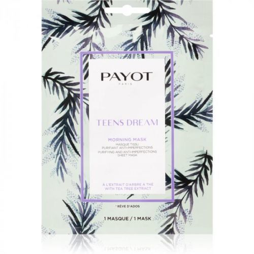 Payot Morning Mask Teens Dream Refreshing and Purifying Sheet Mask For Combination To Oily Skin 19 ml
