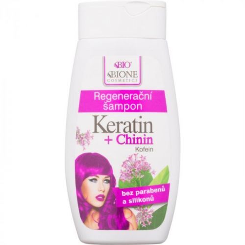 Bione Cosmetics Keratin + Chinin Regenerating Shampoo 260 ml