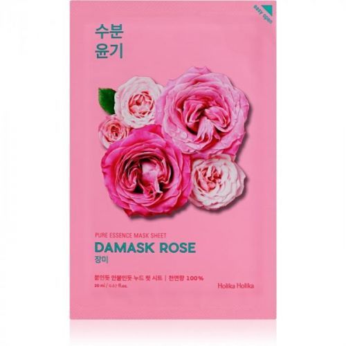 Holika Holika Pure Essence Damask Rose Moisturising and Revitalising Sheet Mask 20 ml