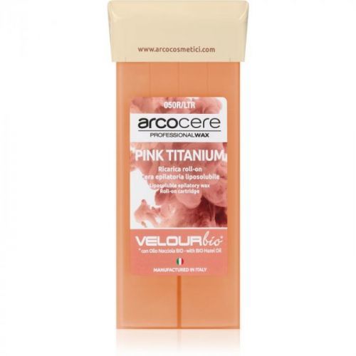Arcocere Professional Wax Pink Titanium Hair Removal Wax Roll - On Refill 100 ml