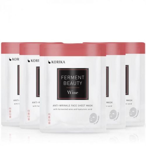KORIKA FermentBeauty Wine and Hyaluronic Acid face mask set at a reduced price